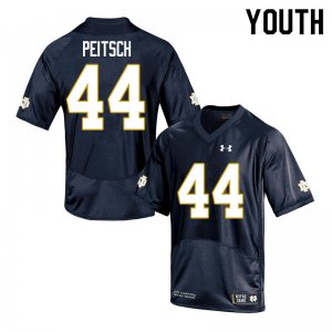 Notre Dame Fighting Irish Youth Alex Peitsch #44 Navy Under Armour Authentic Stitched College NCAA Football Jersey ZOG8099GT